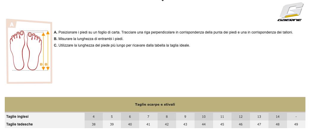 taglie stivali moto gaerne balance
