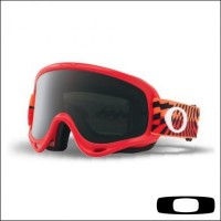 oakley oacchiale maschera mx o frame red orange lente dark grey, occhiali motocross