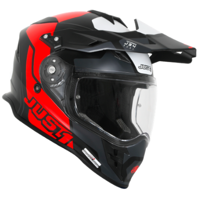 J34 FLUO RED BLACK MATT