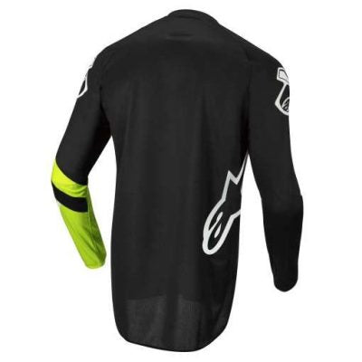 Maglia-Alpinestars-da-Cross-FLUID-CHASER-Nero-Giallo-Fluo-RETRO