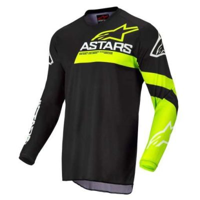 Maglia-Alpinestars-da-Cross-FLUID-CHASER-Nero-Giallo-Fluo